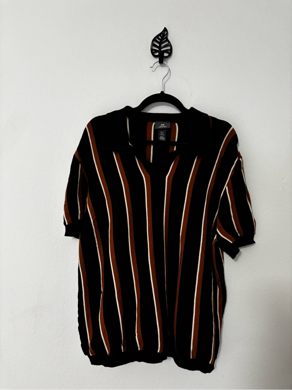 H&M Striped Knit Polo — Men’s XL, EUC 🍂